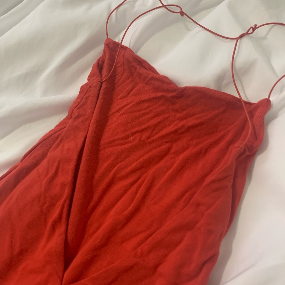 Oh Polly- Maxi Backless Bodycon Dress- Blood Orange